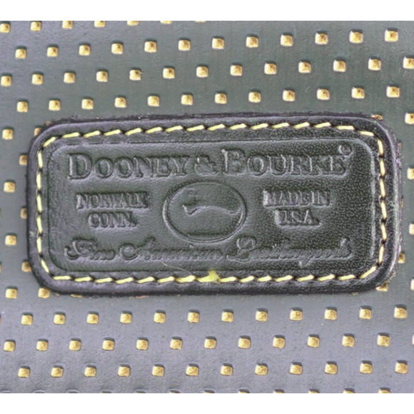 VTG Dooney & Bourke Bucket Bag Emerald Green Yellow Leather A0053983 USA Made - Picture 8 of 11